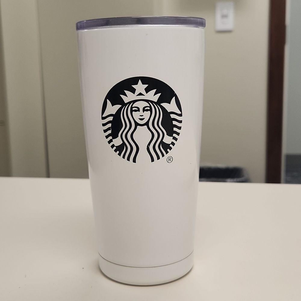 Starbucks Siren Black & White Stainless Steel 2018 Tumbler 20 oz.